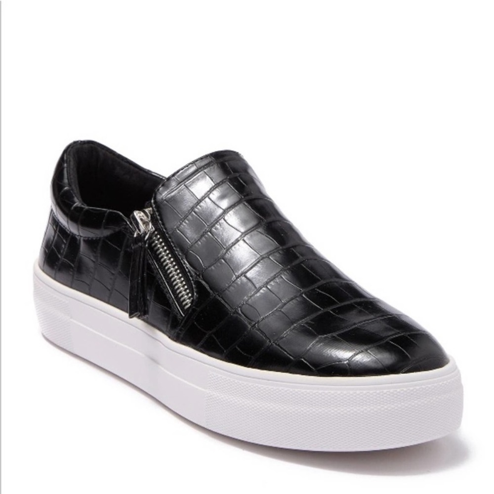 Steve Madden Black Slip-on Platform Sneakers
